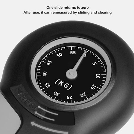 Håndgrebsstyrke Tester Hånddynamometer Ergonomisk Grebsstyrke Måleapparat Grebsdynamometer Mørkegrå