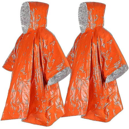 2 kpl Hätäpeitto Poncho, hätäselviytymis-sadetakki Kevyt Lämpö