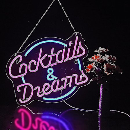 Cocktails And Dreams Neonskilt For Veggdekor Neonskilt Med Dimmerbryter Led Neonskilt Soverom Ølbar Neon Lysskilt Hotellfest Klubb Kontor