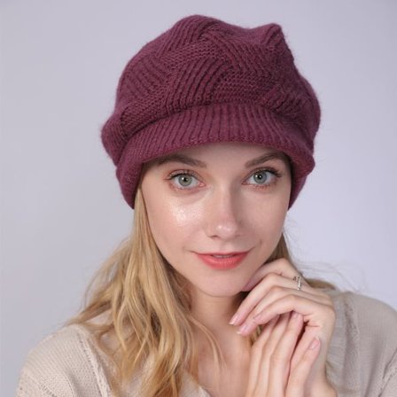 Dame Vinter Varm Hue Hæklet Slouchy Beanie Strikkede Huer med