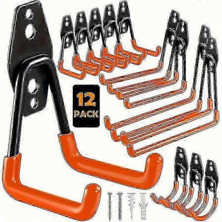 Vægmonterede stålkroge til kraftige opbevaringsløsninger i garagen