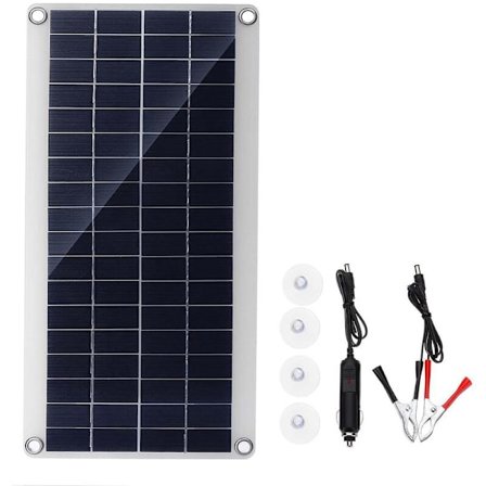 300W bærbar solcellepanel Dual 12/5V DC USB-lading Vanntett Nødlading Utendørs Batterilader for bil