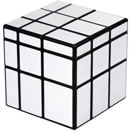 Magisk spegelkub, 3x3 spegel magisk kub med PVC-klistermärke 3D-pussel