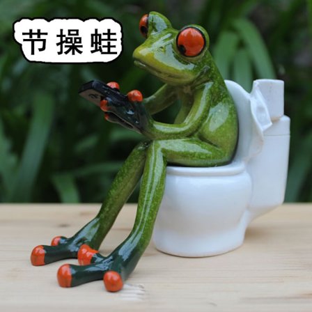 Frø Figur Dekoration Sjov Kreativ Håndværk Harpiks Frø Skulptur Statue