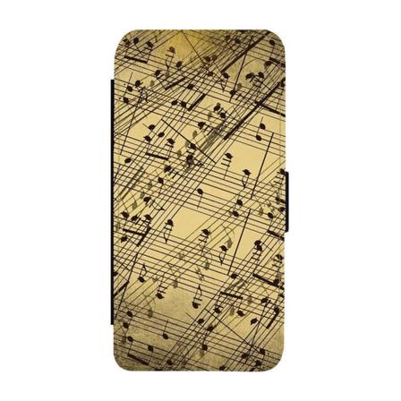 Musiknoter Iphone 14 Plus Plånboksfodral Multifärg