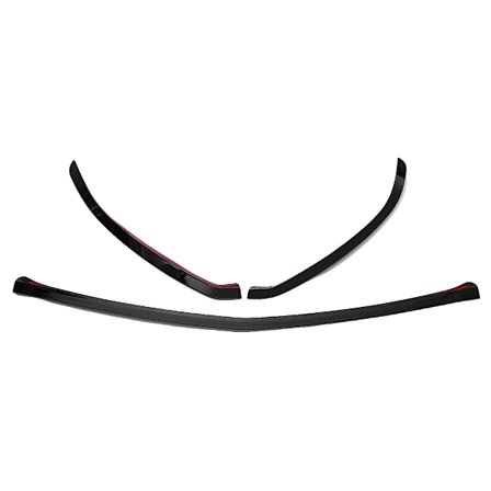 Blank Sort Glans Sort Forreste Nedre Kofanger Læbe Splitter, 3 stk. til Mercedes Benz A Klasse W177 2019+,Glossy sort