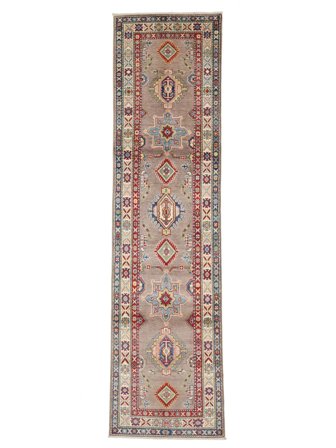 Oriental Kazak Fine Rug 77X297 Runner Wool, Afghanistan