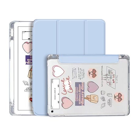 Fodral Kompatibelt med iPad 10.2 iPad 2021/2020/2019 (10.2 tum), transparent fodral, Auto Sleep/Wake-skydd