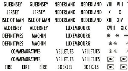 Selvklæbende landeetiketter - Skandinavien, Baltikum, England, Benelux.