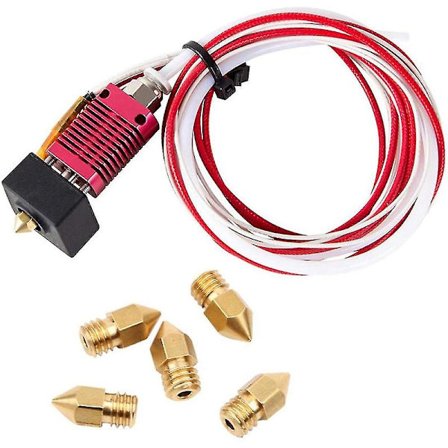 3D-skriverekstruder montert Mk8 Hot End Kit for Ender 3 / Ender 3 Pro med aluminiumsvarmeblokk