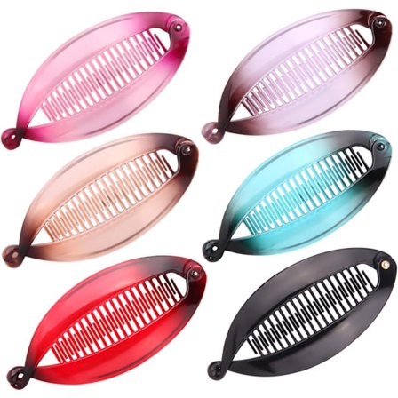 Banaaniklipsit hiuspidikkeet Clincher-kampa työkalu ohuille hiuksille Lisävarusteet Fishtail-hiusklipsi kammat Kaksinkertainen banaaniklipsi naisille 