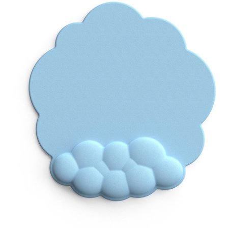 Ergonomisk musematte med håndleddsstøtte i lær, blå - Sklisikker bunn - Kompatibel med datamaskiner