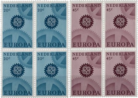 Holland 1967 - NVPH 882-883 - 4-blokke - Postfrisk