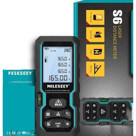 Laser Afstandsmåler 50M med Digital Vinkelvisning, Elektronisk Niveaukontrol Infrarød Afstandsmåler