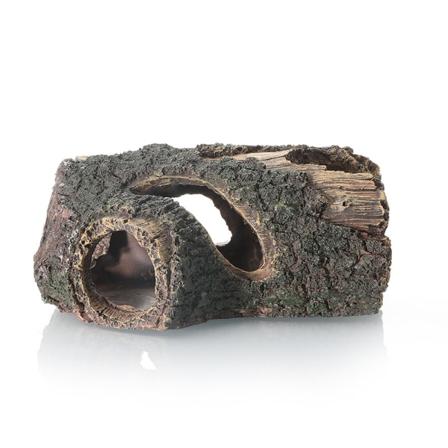 Logg-Harpiks Hulromstre Ornament, Akvarium Dekorasjon Trehus Akvarium Skjulested Huler Dekorasjoner for Betta, Skilpadder, Små Øgler, Reptiler,