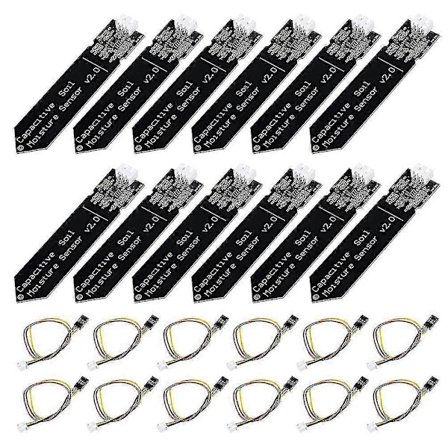 12 stk. Kapacitiv Jordfugtighedssensor Modul 3.3-5.5v 3-benet M/tyngdekraft Ledning Korrosionsbestandig Til 2025th