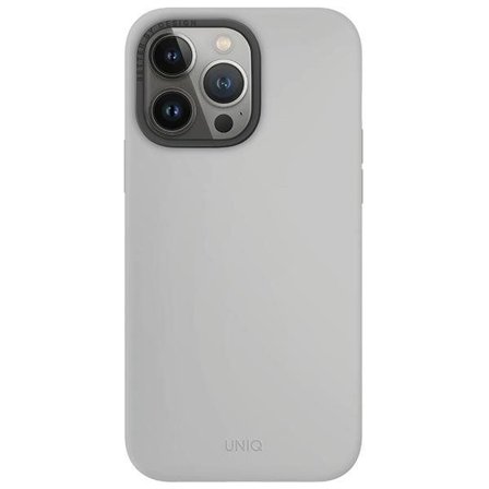 Uniq Lino Hue Magclick opladningsetui til iPhone 15 Pro Max - lysegrå