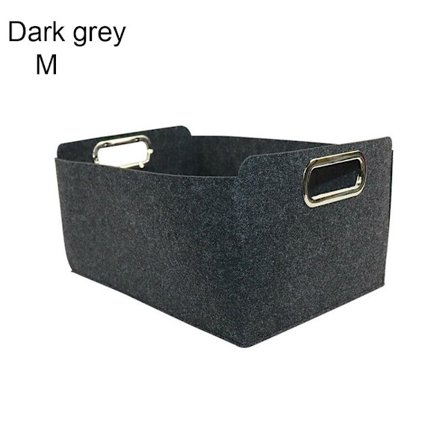 Filt Förvaringskorg Kläder Organizer Diverse Behållare MÖRK