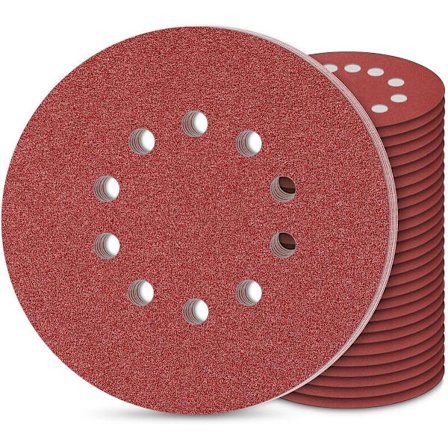 Allecto Premium - Hiomapaperi 225mm 30 kpl - Pyöreät hiomalaikat 10 reiällä P80 karkeus