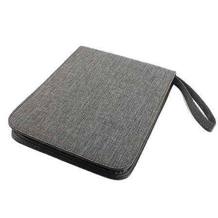 Pennebeholder Veske Kapasitet Fyllepenn Etui 24 Spor Glidelås Multifunksjonell Lerret Skriveholder