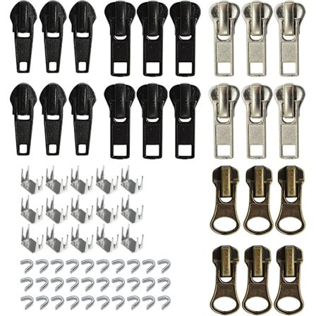 24 stk. #5#7 Lynlås Slidere Lynlås Træk Udskiftning Lynlås Reparationssæt Med Lynlås Stop Til Metal Plast Nylon Spiral Jakke Lynlåse Tilbehør