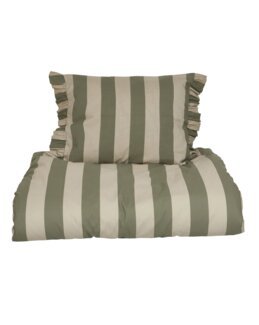 Pussilakanasetti Tove raidallinen King Size 3-osainen Vihreä