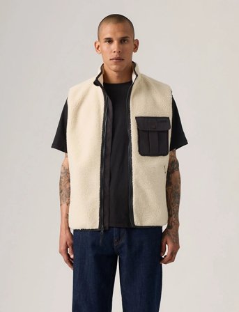 Levi's Joonie Sherpa Vest Oatmeal - Cream - XL