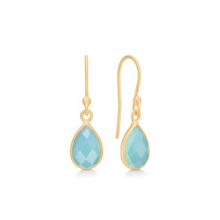Frk. Lisberg Sophie øreringe Aqua chalcedon Blå, Dame, Størrelse: ONE Size