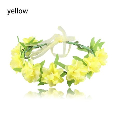 Brudehårkranser Blomsterhårbånd GULT