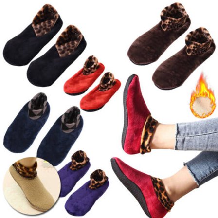 Unisex Mens Winter Warm Soft Fleece Thick Bed Sock Non Slip Slipper Floor Socks