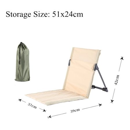 Hopfällbar campingstol Utomhus bärbar Ultralätt hopfällbar pall Fiskestol Camping Ryggstöd Sittstol Campingbänk khaki