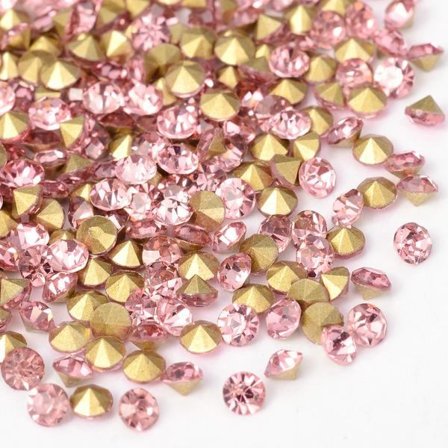 50 Rosa koniska Swarovski kristaller för inlägg Ø 6mm