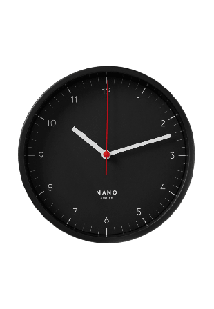 MANO ATELIER Väggklocka 15 cm Klockor Svart ONESIZE