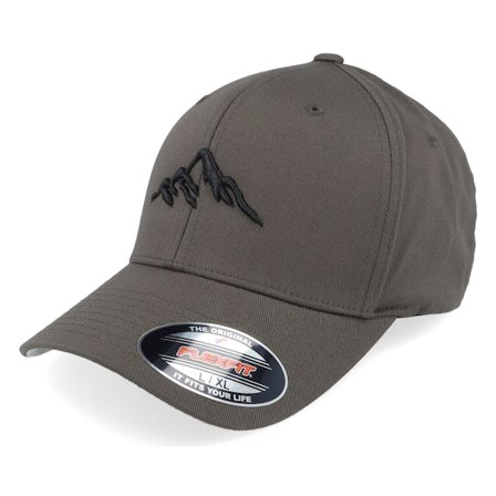 Wild Spirit - Mountain 3d Black/Dark Grey Flexfit Flexfit Grey Cap - @ Hatstore