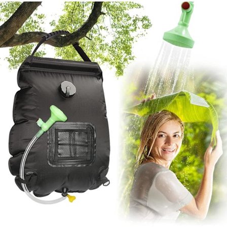 Bærbar Brusepose med Hane & Slange - Multi-Anvendelig Udendørs Campingbruser til Badning, Vask af Hænder, Opvask & Frugt/Grønt