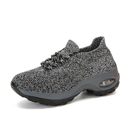 Dam Super Light Sneakers Tenis Feminino Dam Wedge Andas Running Mesh 2G1862