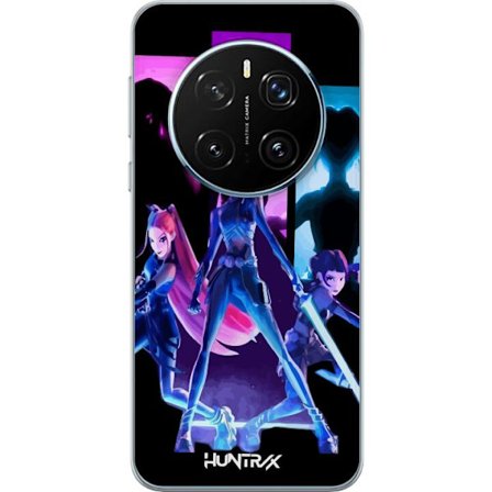 Kompatibel Mobilcover til Honor Honor Magic7 Pro Futuristisk pigegruppe illustration med neonlys og stærke farver i sci-fi æstetik