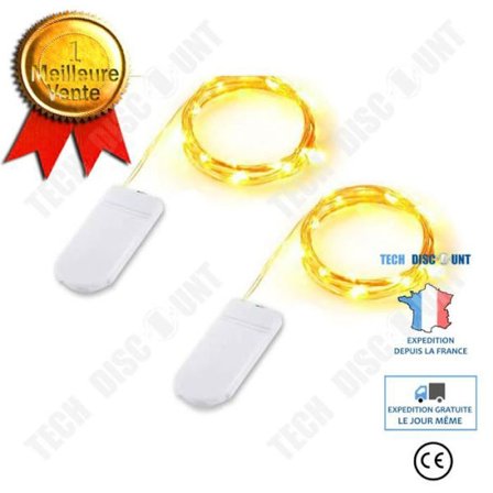 Ljusgirlang LED - TD - 2m - 20 LED - Inomhus - Batteri - Vit