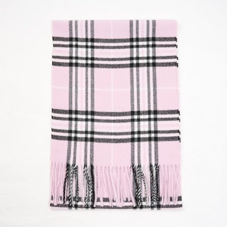 Ljusrosa pläd med plommonblommor och fjädrar, ultramjuk och lyxig kashmirtextur, unisex-scarf