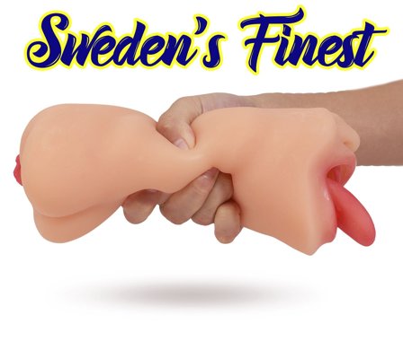 Swedens Finest: Emma's Handheld Pussy & Oralsex Masturbator