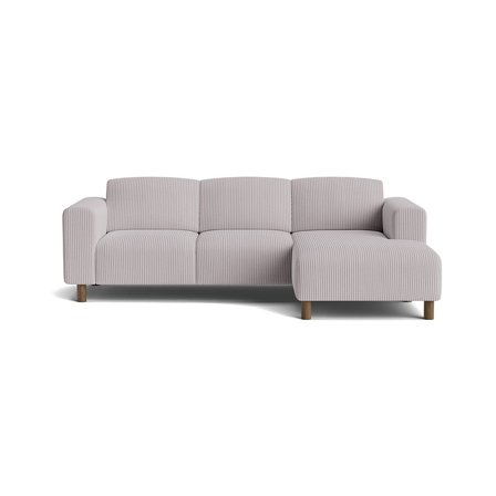 Toledo chaiselong sofa, højrevendt - Lincoln Lysegrå - 238x152x78 - Sofa, chaiselong