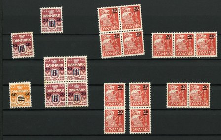 Færøerne - Samling på 1 instickskort - Postfrisk/ubrugt