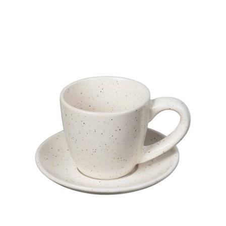 Broste Nordic Vanilla espressokopp med fat