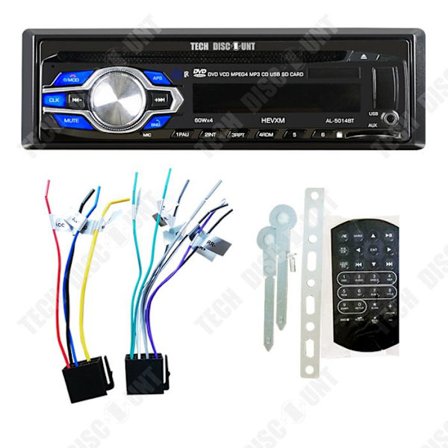 Autoradio Bluetooth - TECH DISCOUNT - TD - CD/DVD-spelare - 4X60W - Svart - USB/AUX