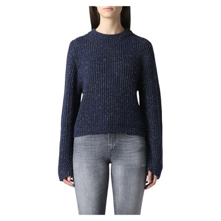 Mauro Grifoni, Round-neck Knitwear Blauw, Dames, Maat:S