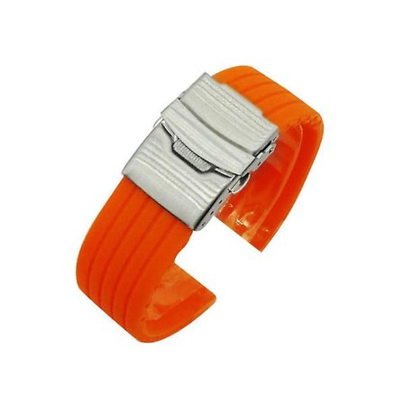 Universal 24 mm watch med snabbkopplingsarmband (orange)