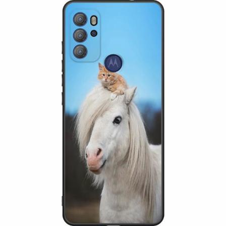 Motorola Moto G60s Svart Skal Häst & Katt