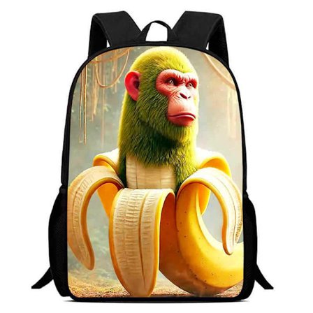 Trykt brainrot studerende rygsæk tegneserie Shanhaijing stregfigur rygsæk letvægt z
