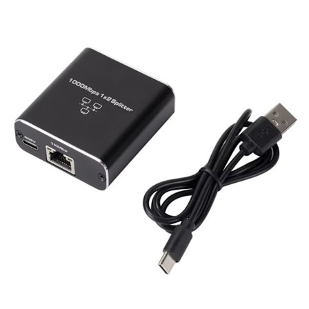 Port RJ45 Switch 1000Mbps Nettverk 1 til 2 Gigabit Ethernet Splitter kompatibel Datamaskin Switch Ruter TV Set Top Box