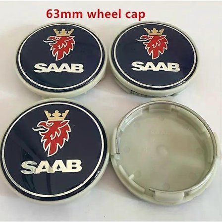 4 st 56mm 60mm 63mm 65mm 68mm SAAB Bil Hjulcentrumkåpa Navkapsel Resin Badge Emblem klistermärke kompatibel Kompatibel med 03 10 BJ SCS 9 3 9 5 - 